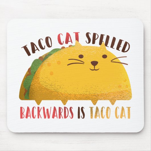 Taco Cat Palindrome Muismat (Voorkant)