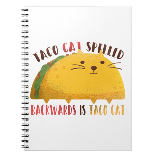 Taco Cat Palindrome Notitieboek (Voorkant)
