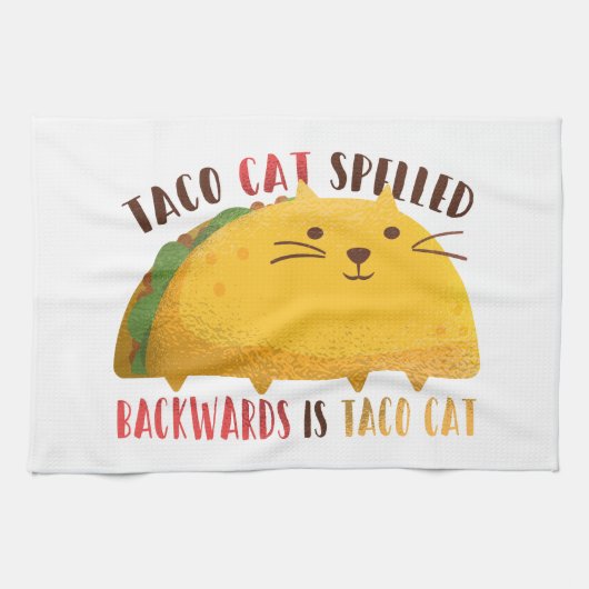 Taco Cat Palindrome Theedoek (Horizontaal)