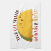 Taco Cat Palindrome Theedoek (Verticaal)