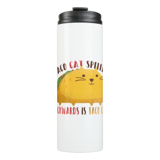 Taco Cat Palindrome Thermosbeker (Voorkant)