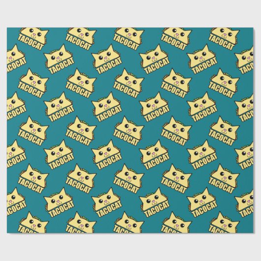Taco Cat Pattern Cadeaupapier (Vlak)