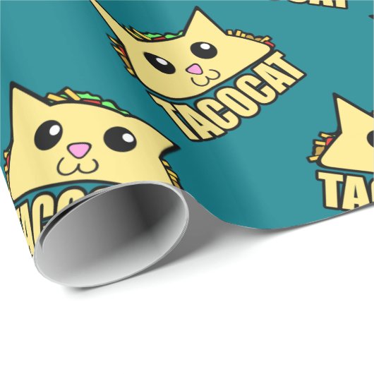 Taco Cat Pattern Cadeaupapier (Rol Hoek)