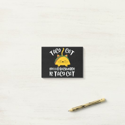 Taco Cat Post-it® Notes (Op bureau)