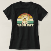 Taco Cat Retro-kleuren T-shirt (Design voorkant)