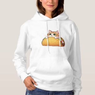 Taco Cat Schattige Kat in een taco Perfect sma Hoodie