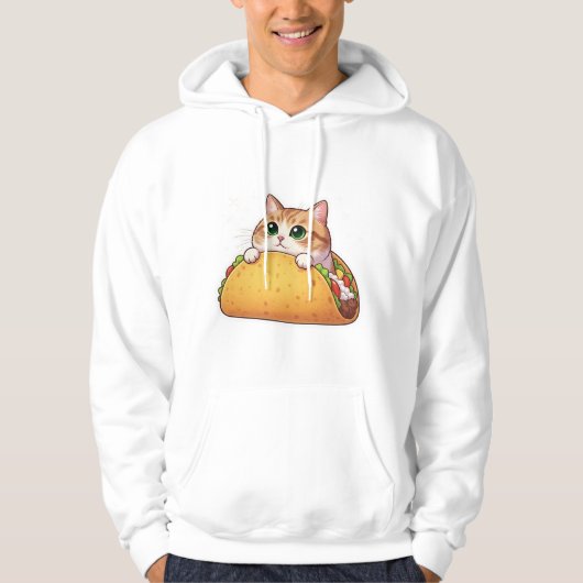 Taco Cat | Schattige Kat in een taco | Perfect sma Hoodie (Voorkant)
