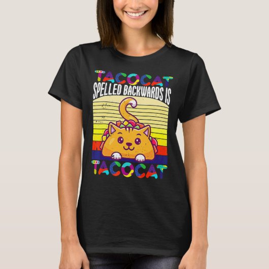 Taco Cat Spelling back is tacocat Cinco de Ma T-shirt (Voorkant)