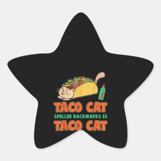 Taco Cat Spelling Backwards is Taco Cat Funny Gift Ster Sticker