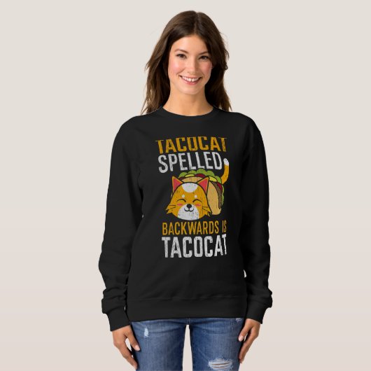 Taco Cat Spelling Backwards is Taco Cat Mexican vo Trui (Voorkant volledig)