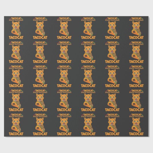 Taco Cat Spelling Backwards Tacocat Mexican Food Cadeaupapier (Vlak)