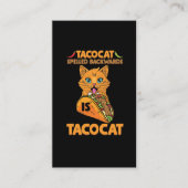 Taco Cat Spelling Backwards Tacocat Mexican Food Visitekaartje (Voorkant)