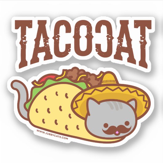 TACO CAT-Sticker - "TACOCAT" Sticker (Voorkant)