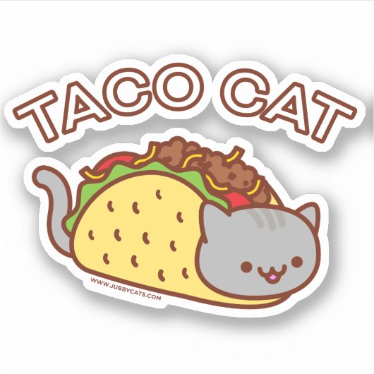 TACO CAT-Sticker - "TACOCAT" Sticker (Voorkant)