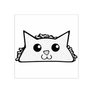 Taco Cat-teken Rubberstempel