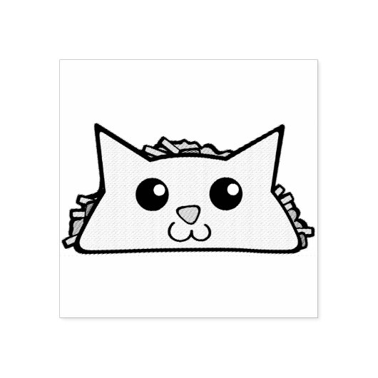 Taco Cat-teken Rubberstempel (Afrduk)
