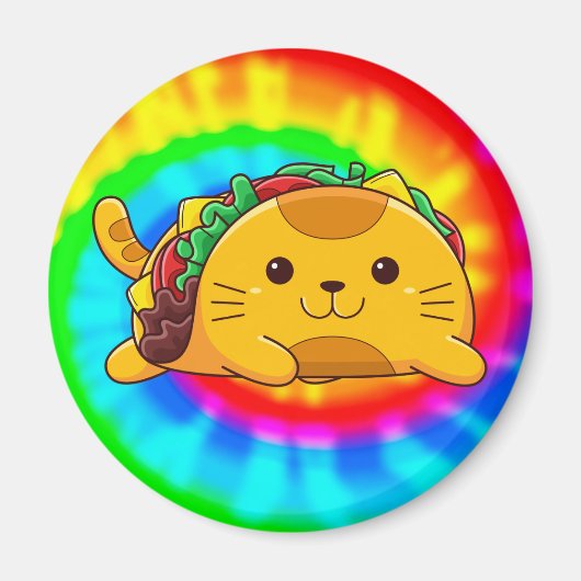 Taco Cat | Tie Dye Magneet (Voorkant)