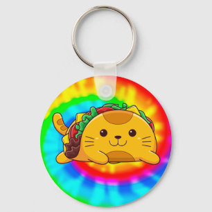Taco Cat   Tie Dye Sleutelhanger