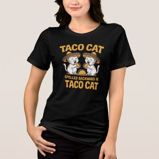 Taco Cat Tri-Blend Shirt (Voorkant)