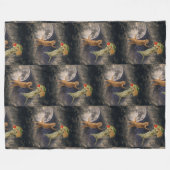 Taco Cats met maan & universum Fleece Deken (Voorkant (Horizontaal))