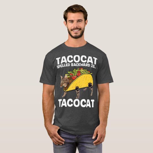 Taco    CatTacocat Spelling Backward is Tacocat T-shirt (Voorkant volledig)