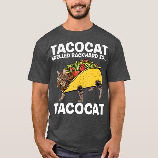 Taco    CatTacocat Spelling Backward is Tacocat T-shirt (Voorkant)