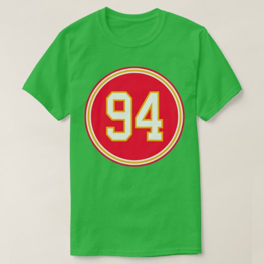 Taco Charlton Nummer 94 Jersey Kansas City Chiefs T-shirt (Design voorkant)