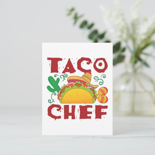 Taco Chef Taco Truck Briefkaart (Staand voorkant)
