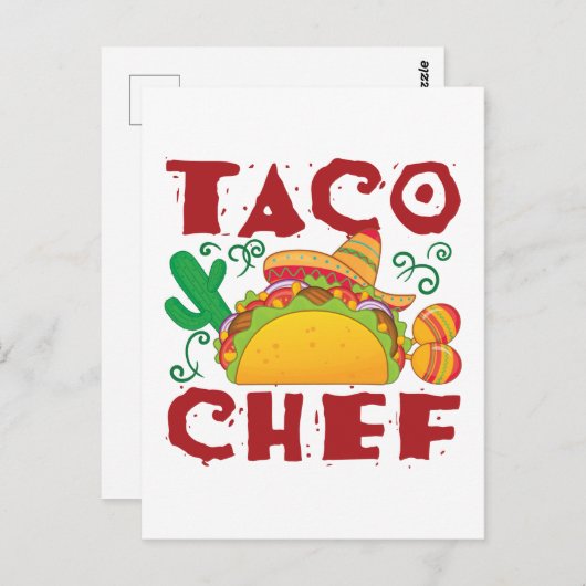 Taco Chef Taco Truck Briefkaart (Voorkant / Achterkant)