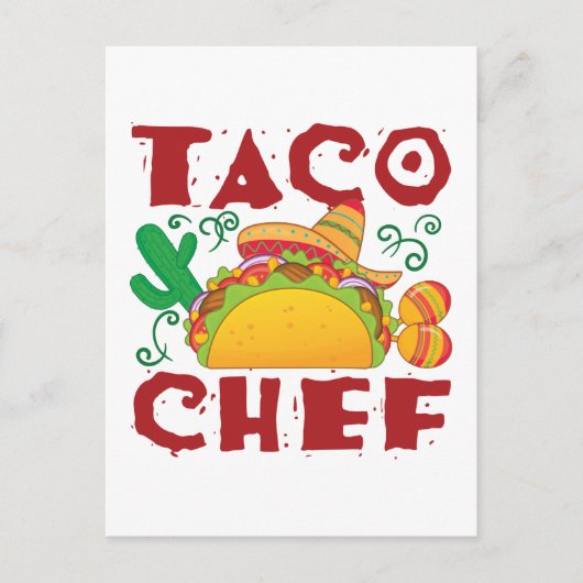 Taco Chef Taco Truck Briefkaart (Voorkant)