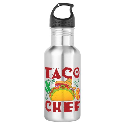 Taco Chef Taco Truck Waterfles (Voorkant)