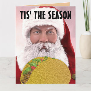 TACO CHRISTMAS SANTA FUNNY WENSKAARTEN KAART