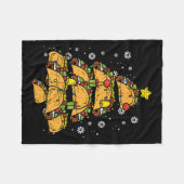 Taco Christmas Tree Xmas Mexican Food Fleece Deken (Voorkant (Horizontaal))