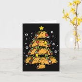 Taco Christmas Tree Xmas Mexican Food  Kaart (Gele Bloem)