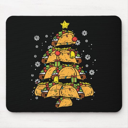 Taco Christmas Tree Xmas Mexican Food  Muismat (Voorkant)