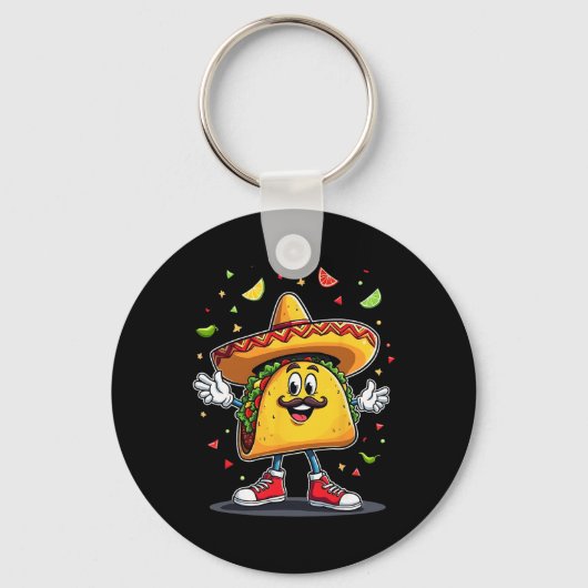 Taco Cinco De Mayo Feestelijk Grappig _1 Sleutelhanger (Voorkant)