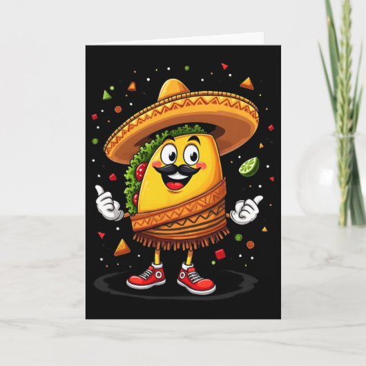 Taco Cinco De Mayo Feestelijk Grappig Kaart (Voorkant)