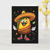 Taco Cinco De Mayo Feestelijk Grappig Kaart (Gele Bloem)