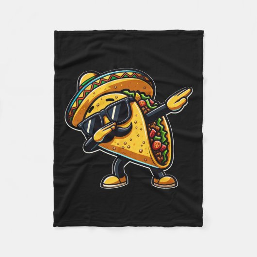 Taco Cinco De Mayo Grappige Mexicaanse Vaderdag Fleece Deken (Voorkant)