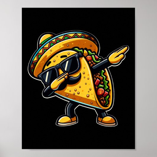 Taco Cinco De Mayo Grappige Mexicaanse Vaderdag Poster (Voorkant)