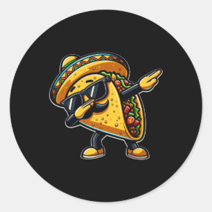 Taco Cinco De Mayo Grappige Mexicaanse Vaderdag Ronde Sticker