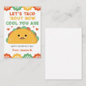 Taco Classroom Valentijnsdag Kaart voor kinderen Notitiekaartje (Voorkant / Achterkant)