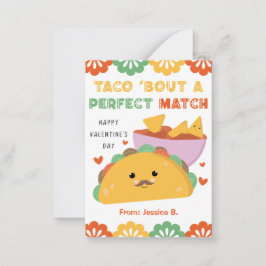 Taco Classroom Valentijnsdag Kaart voor kinderen Notitiekaartje