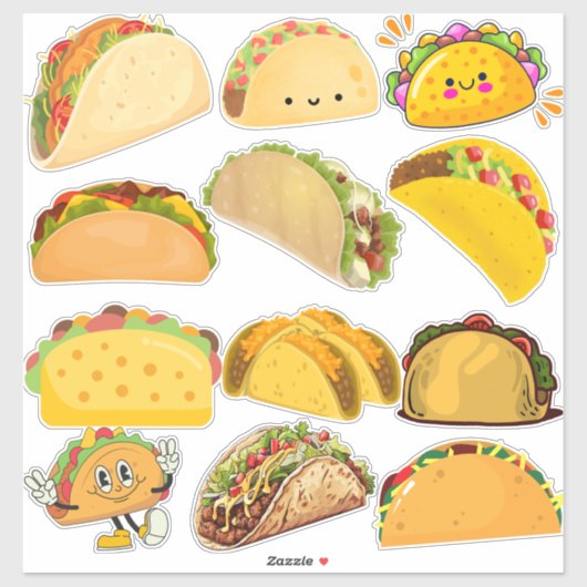 Taco Collage Sticker (Vel)