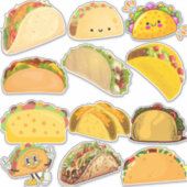Taco Collage Sticker (Voorkant)