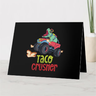 Taco Crusher Grappig Monster Truck Dinosaurus De C Kaart
