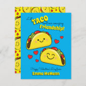 Taco Cute Kinder Classroom Valentijn Friendship Ca Briefkaart (Voorkant / Achterkant)
