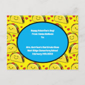 Taco Cute Kinder Classroom Valentijn Friendship Ca Briefkaart (Achterkant)