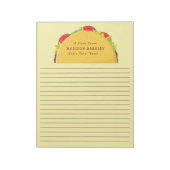 Taco Cute Kinder Personal Briefpapier Notitieblok (Linkerzijde)