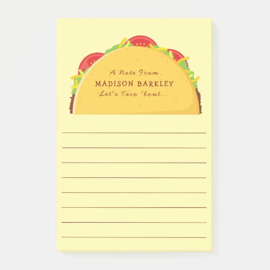 Taco Cute Kinder Post-it® Notes (Voorkant)